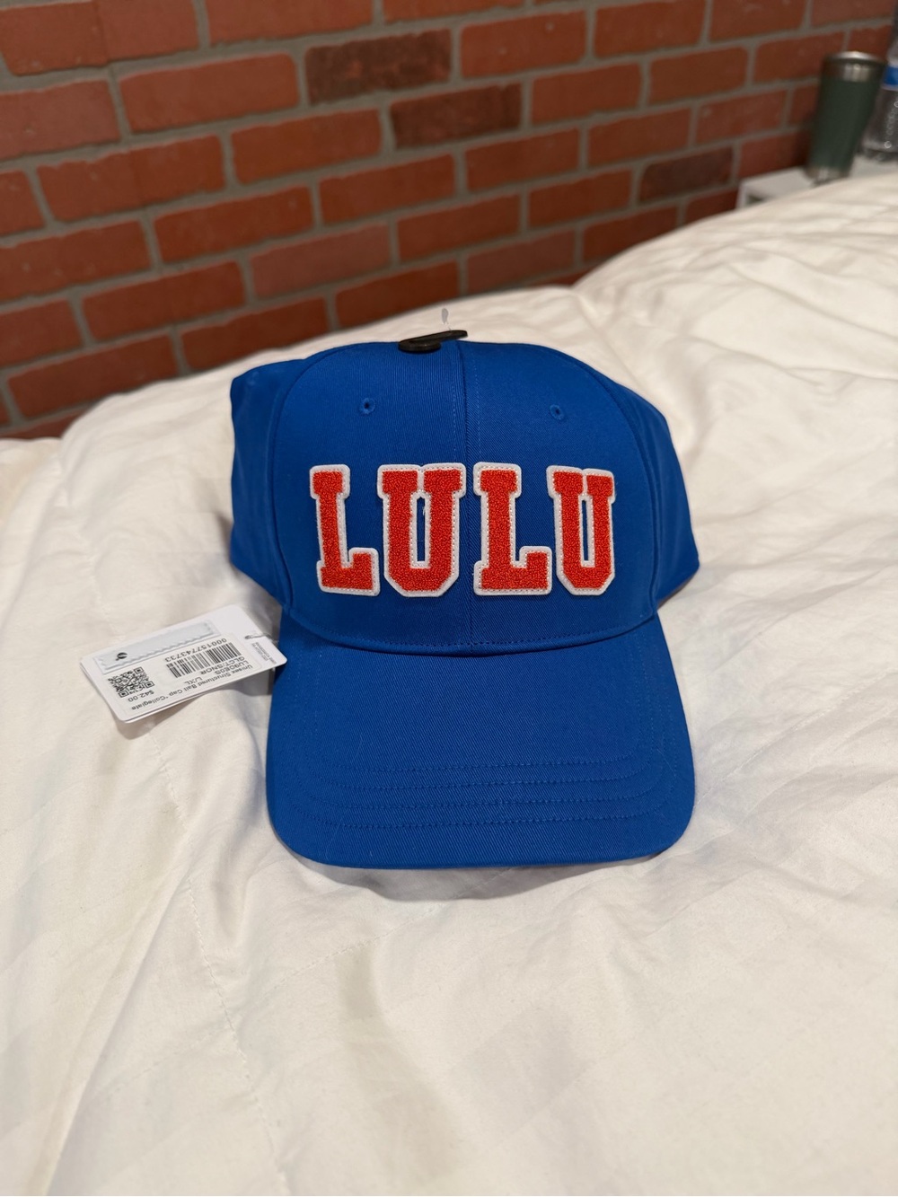 lululemon athletica Royal Blue Baseball Cap with Red 'LULU' Applique